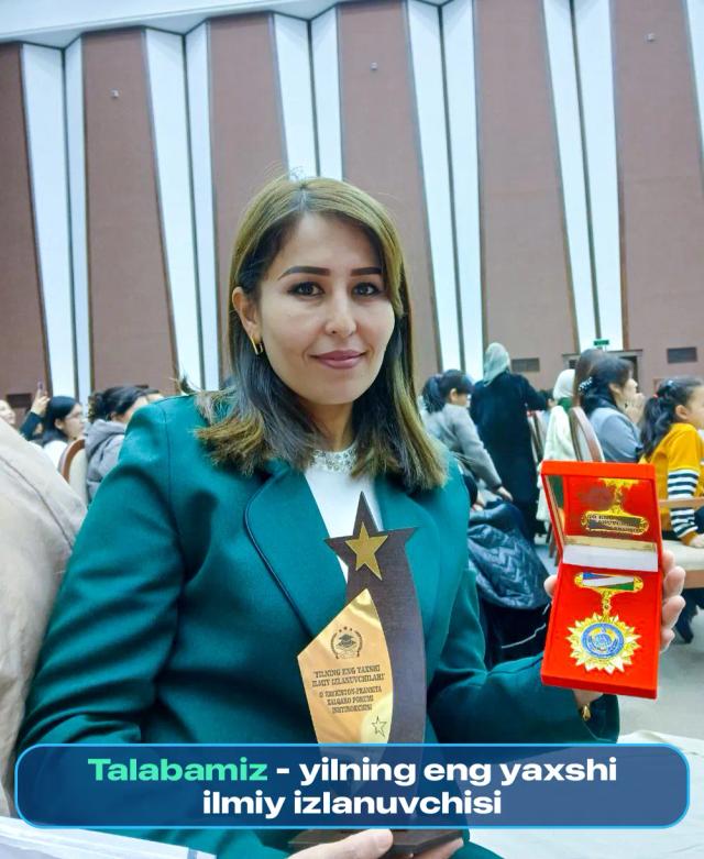 Talabamiz - yilning eng yaxshi ilmiy izlanuvchilari safida