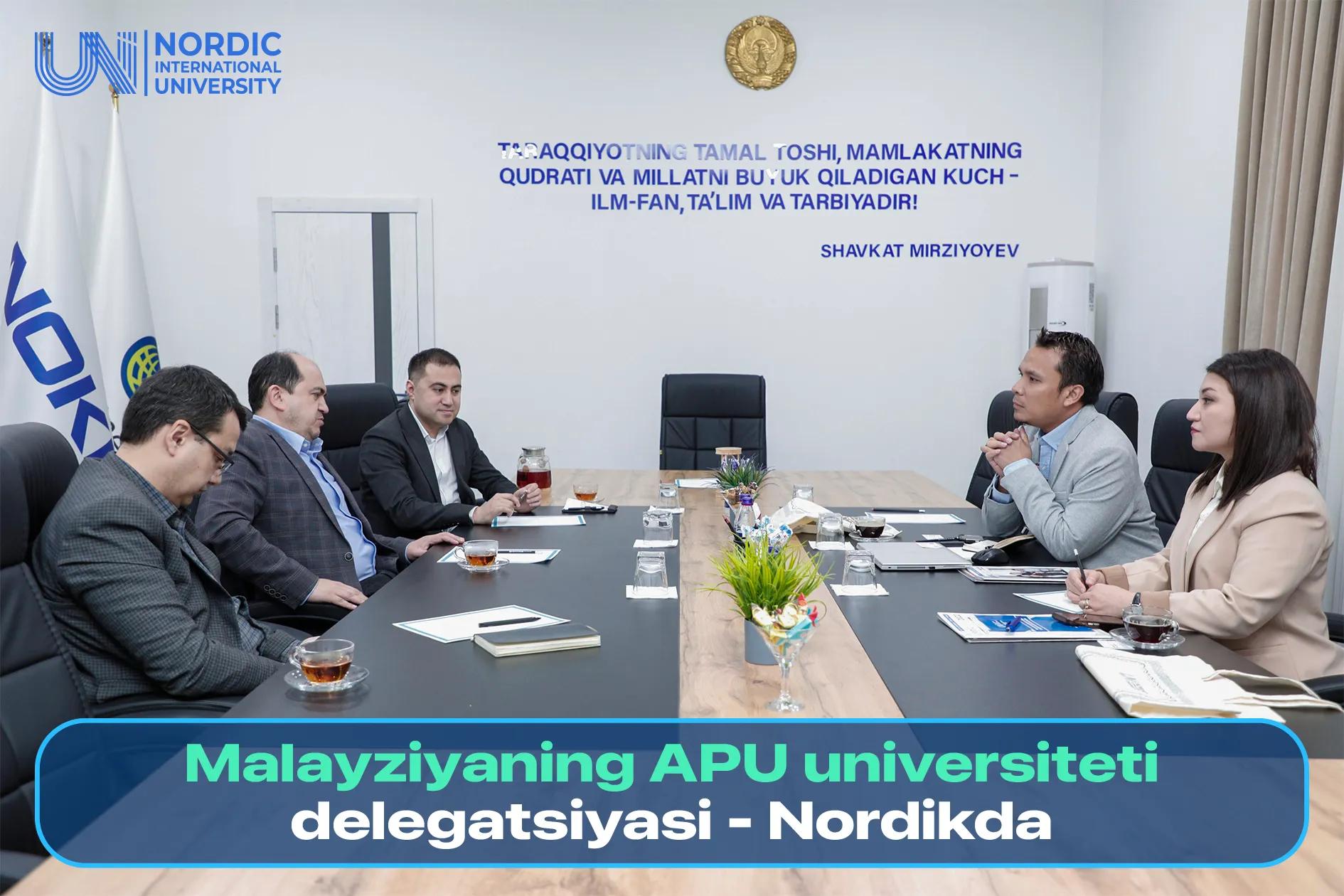 A meeting with representatives of Asia Pacific University (APU) was held in Nordik