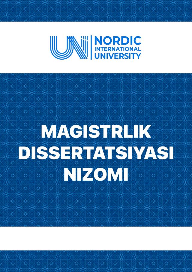 Magistrlik dissertatsiyasi nizomi