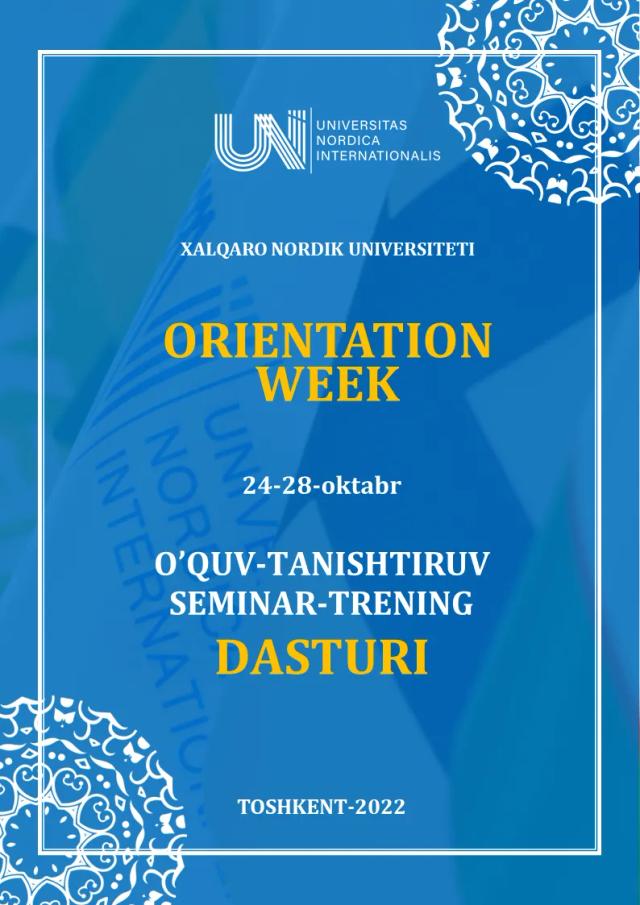 Orientation week-2/2024