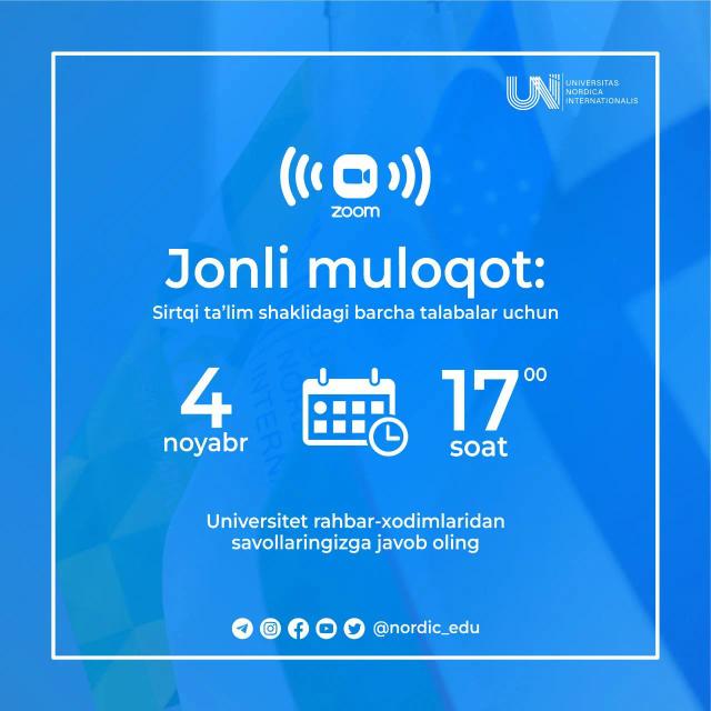 Barcha sirtqi ta'lim yo‘nalishlari talabalari diqqatiga
