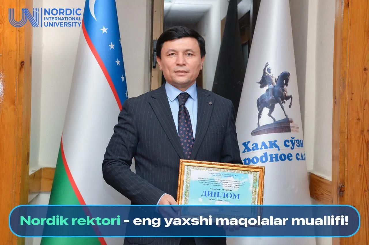 Nordik rektori Sherzod Mustafakulov - "Eng yaxshi maqolalar" muallifi!