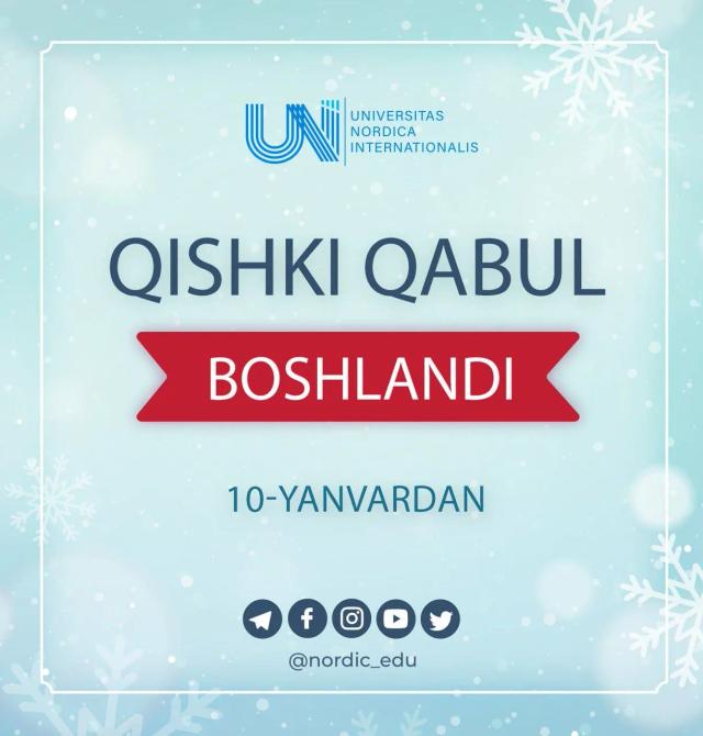 Qishki qabulga start berilmoqda!