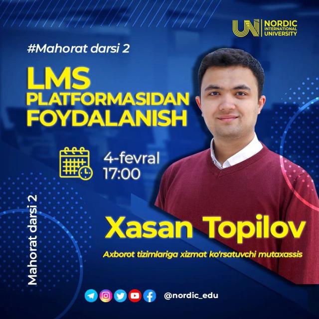 Sirtqi ta’lim talabalari uchun LMS bo‘yicha onlayn master-klass bo‘lib o‘tadi.