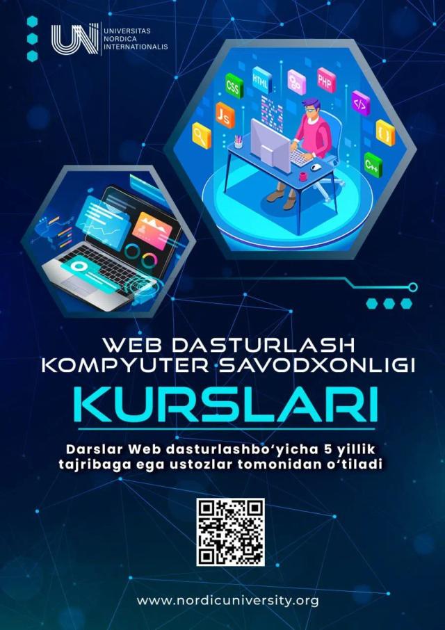 WEB DASTURLASH kursiga taklif etamiz!