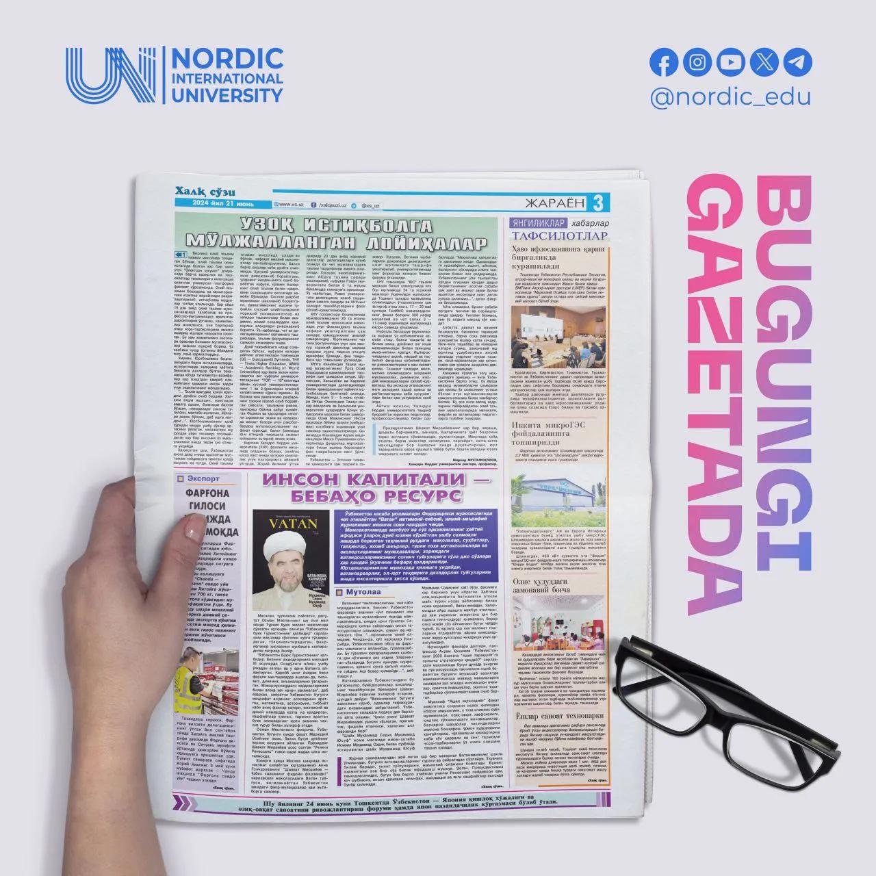 "Xalq so‘zi" gazetasi | "Uzoq istiqbolga mo‘ljallangan loyihalar"