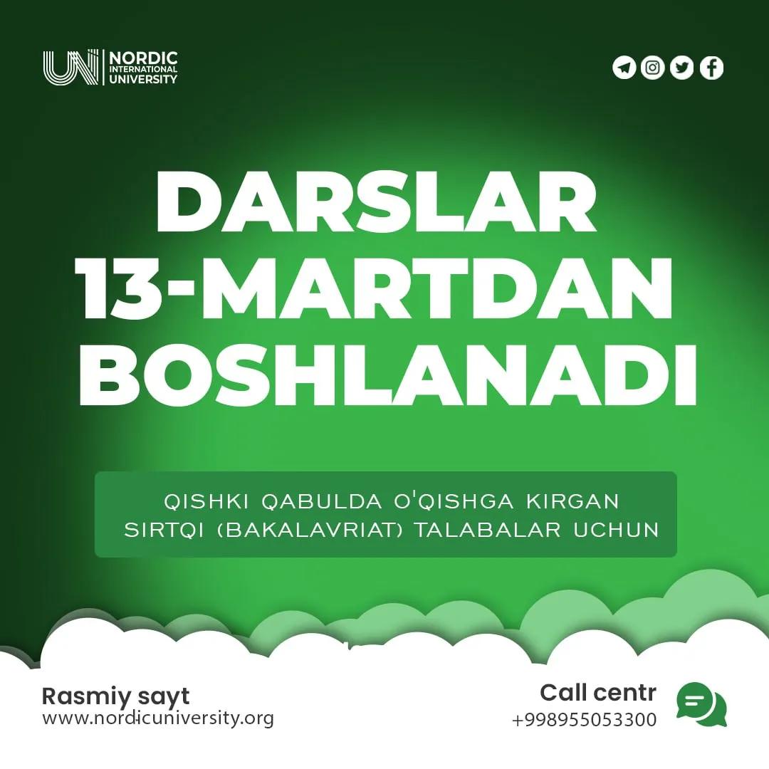 Qishki qabulda o‘qishga kirgan sirtqi (bakalavriat) talabalar diqqatiga!
