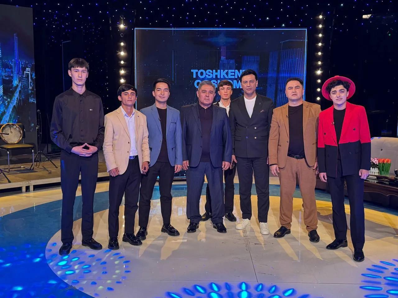 Students of the Department of Music Education at the International Nordic University Shomurod Mardonov, Shakhriyar Makhmudov, shoirbek Karimov, diyarbek Nematullayev demonstrated their talents in the show “Tashkent Evening