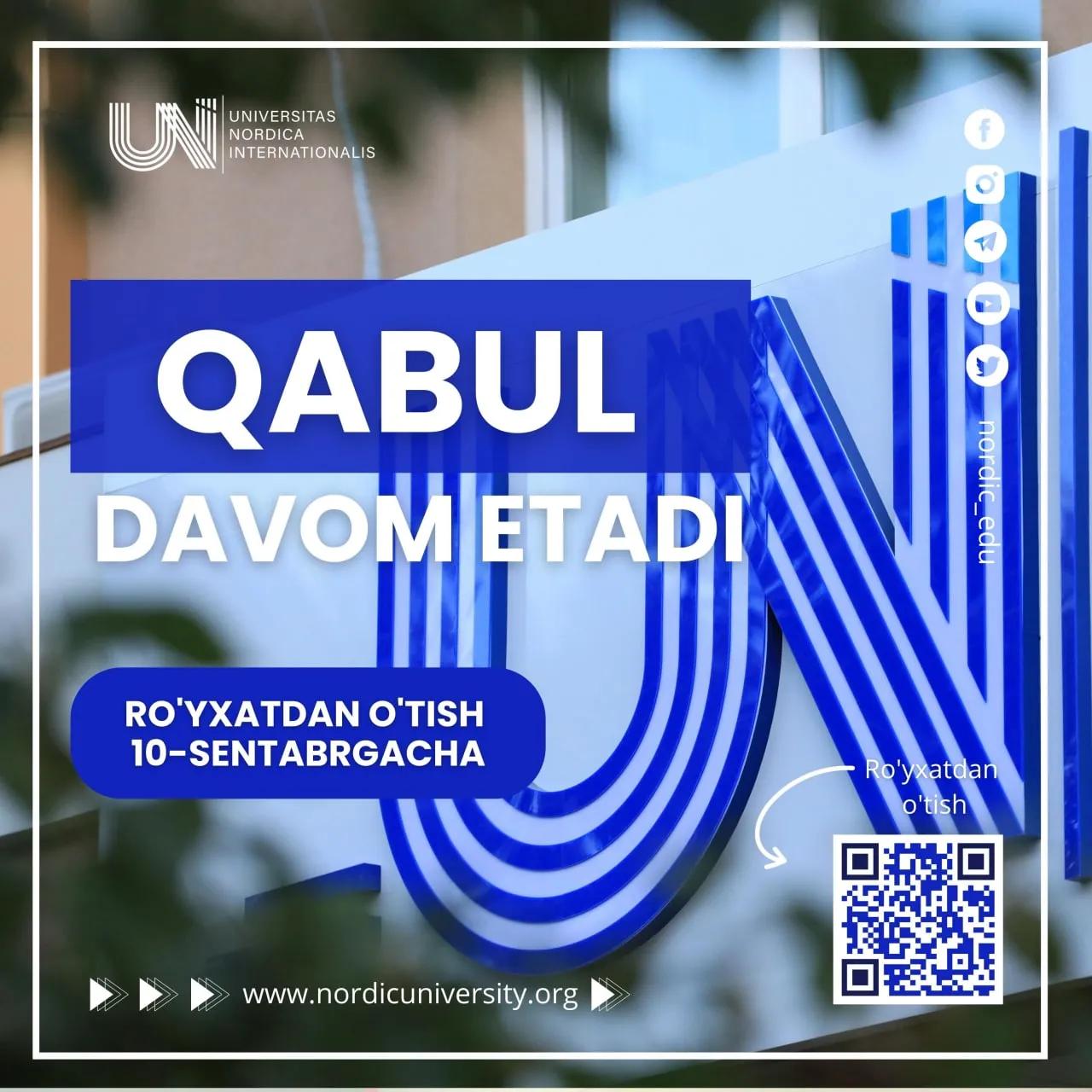 Qabul davom etmoqda!