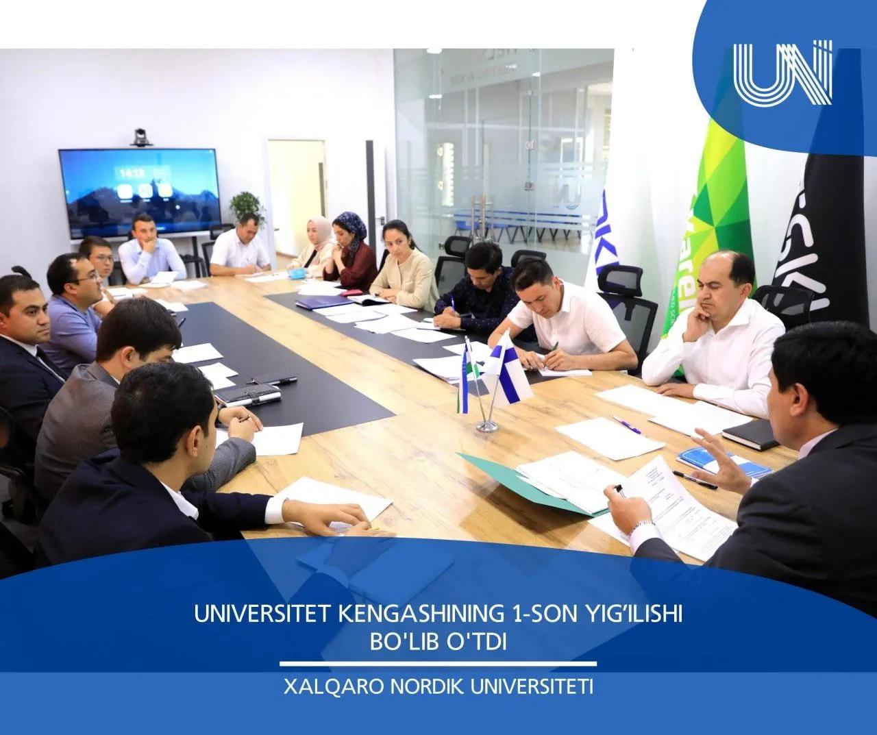 Xalqaro Nordik universiteti Kengashining 1-yig‘ilishi o‘tkazildi.