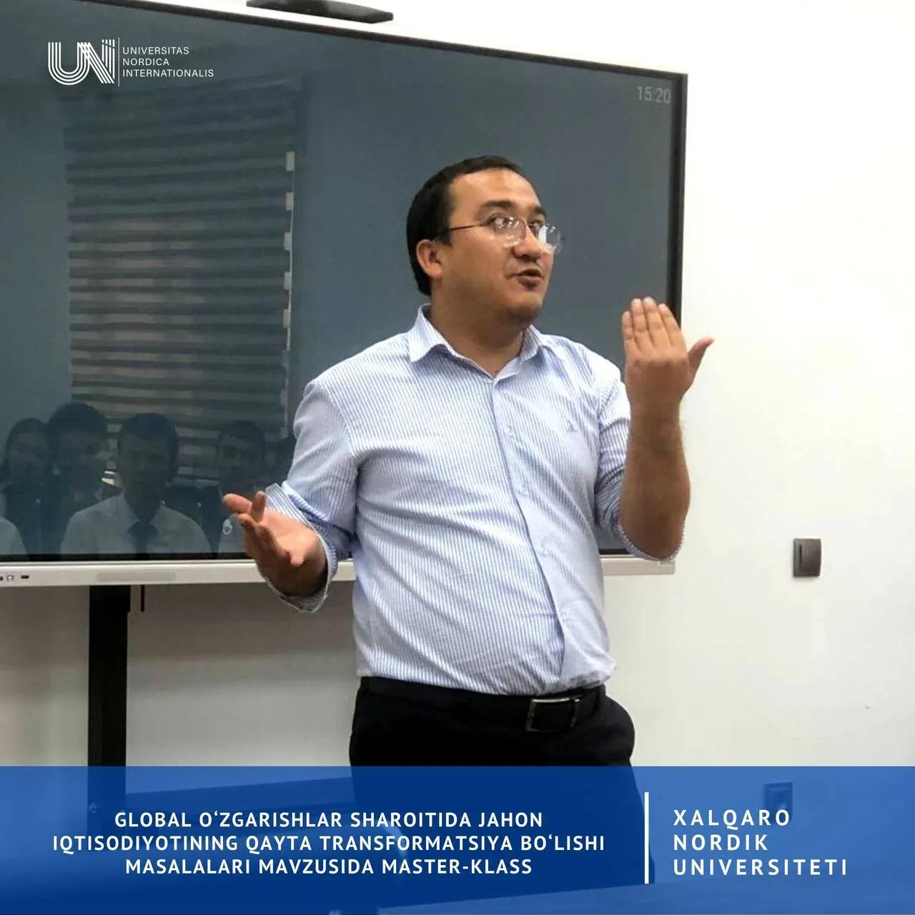 Xalqaro Nordik universiteti professor-o‘qituvchilaridan navbatdagi master-klass