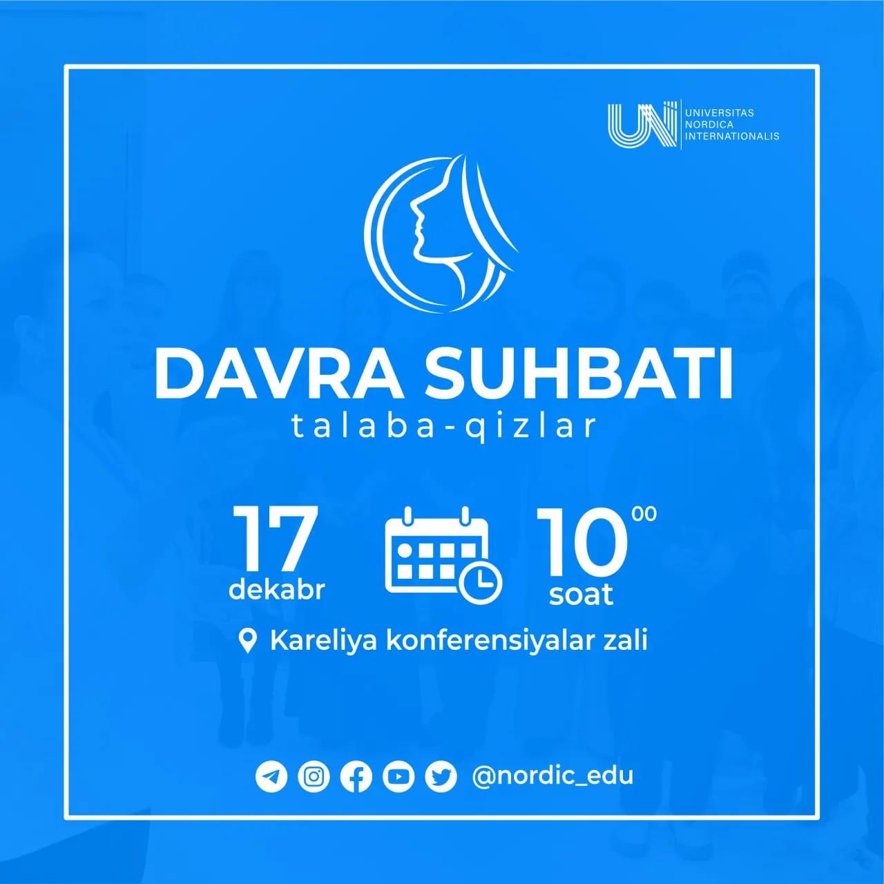 Barcha talaba-qizlar diqqatiga!