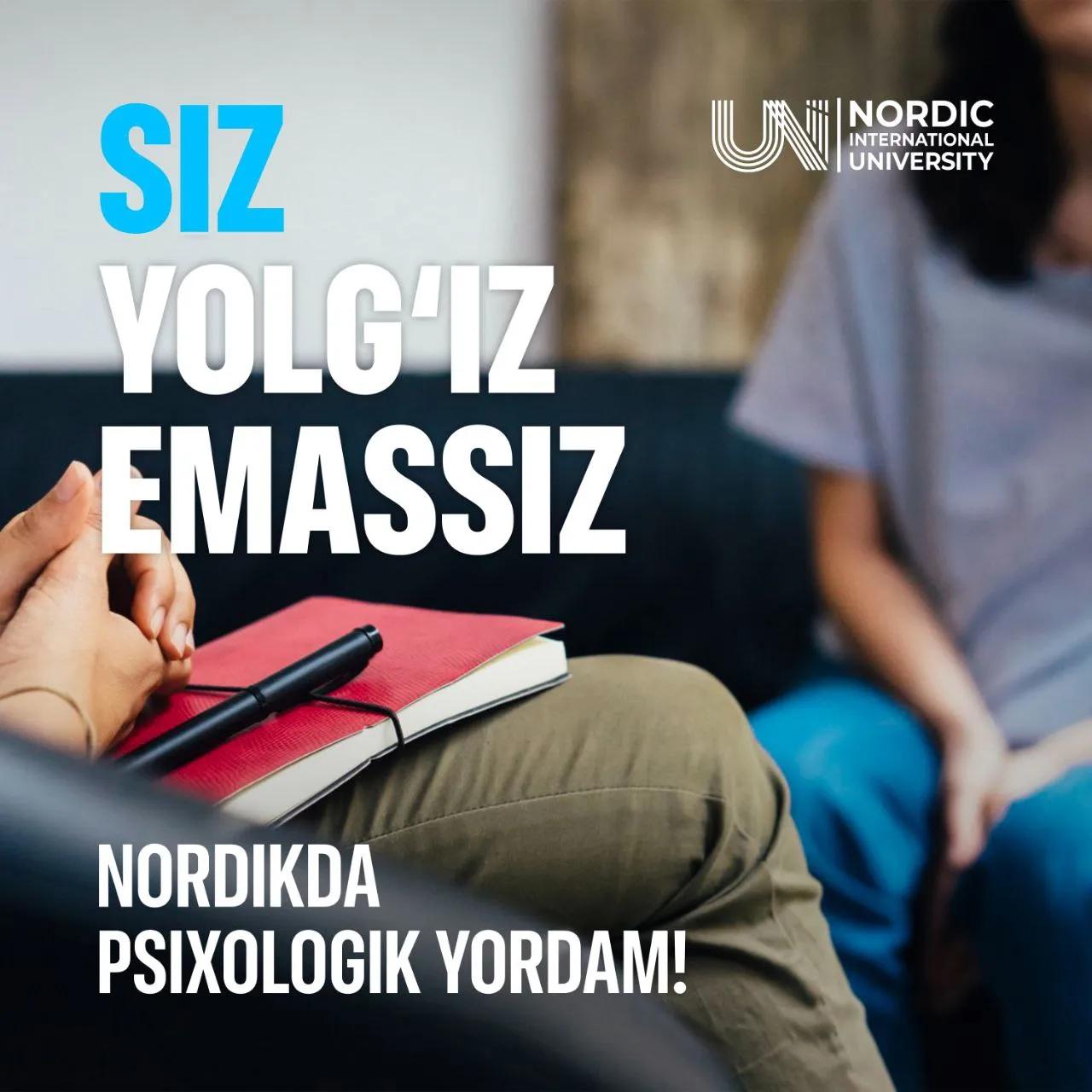 Siz yolg‘iz emassiz: Nordikda - psixologik yordam!