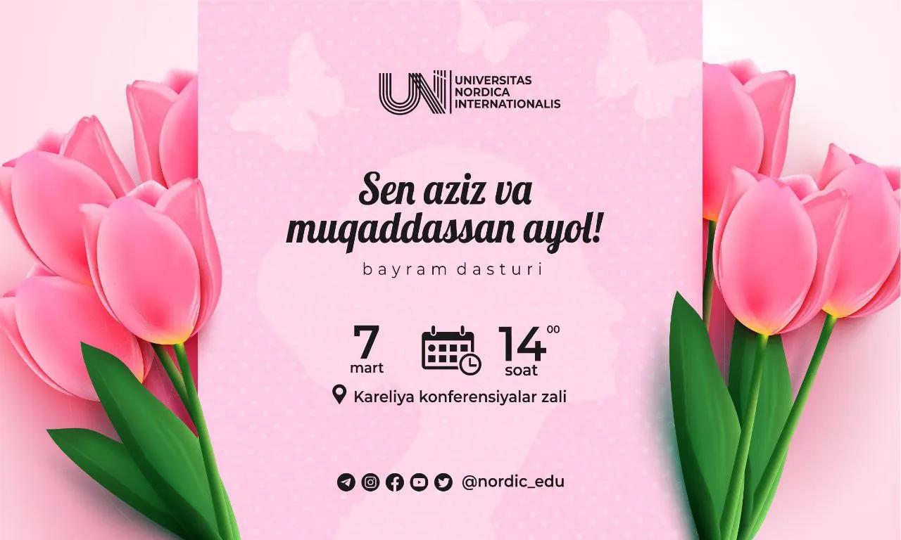 "Sen aziz va muqaddassan, ayol" nomli bayram kechamizga marhamat!