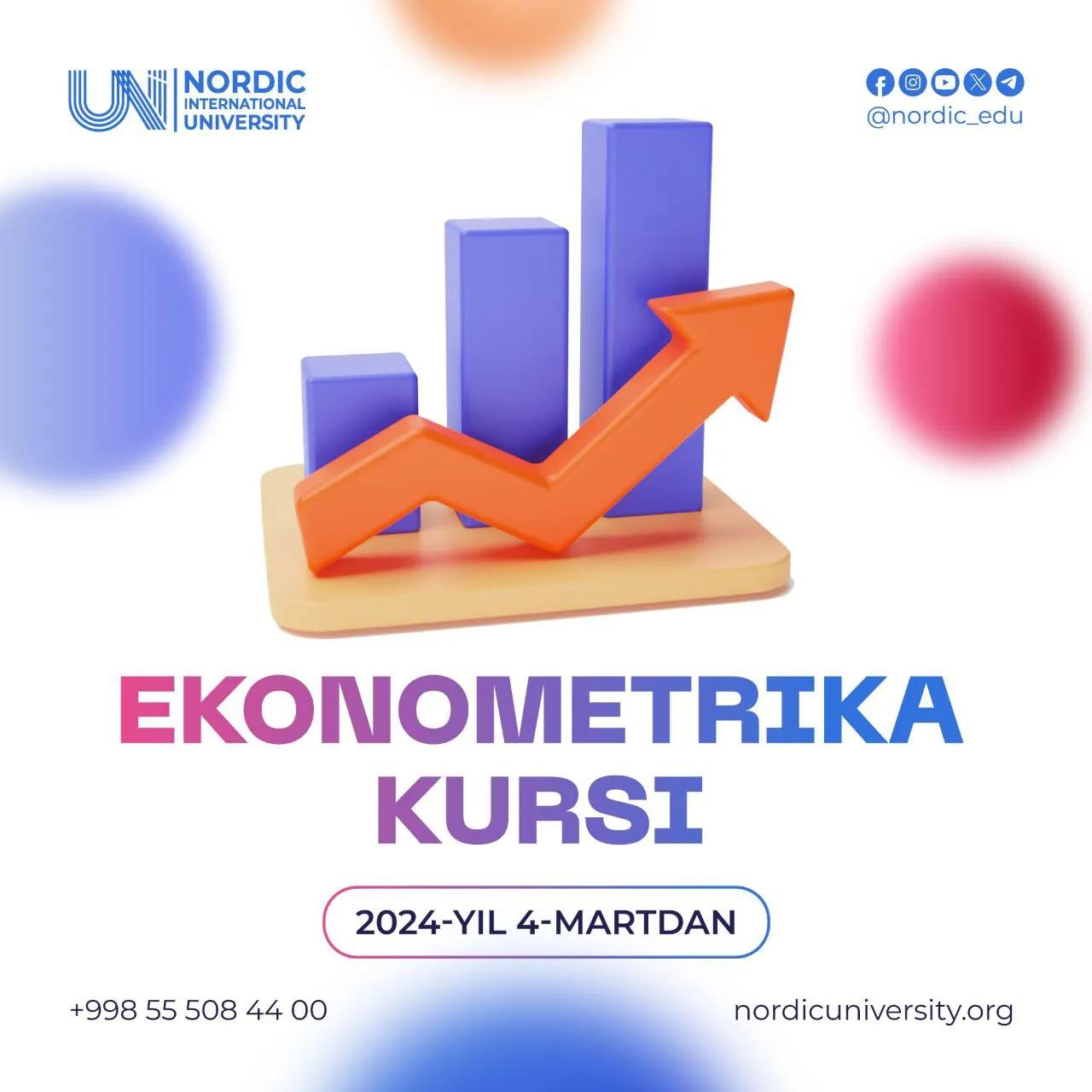 Ekonometrika kursida ta'lim oling!