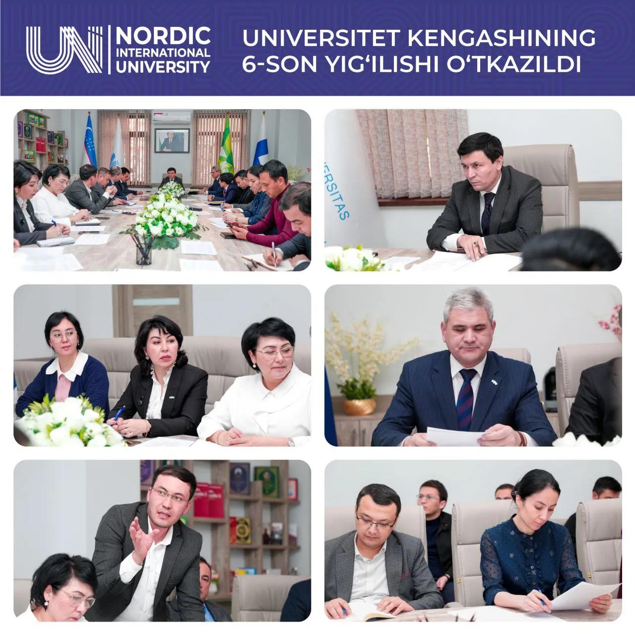 Universitet Kengashining 6-son yig‘ilishi o‘tkazildi