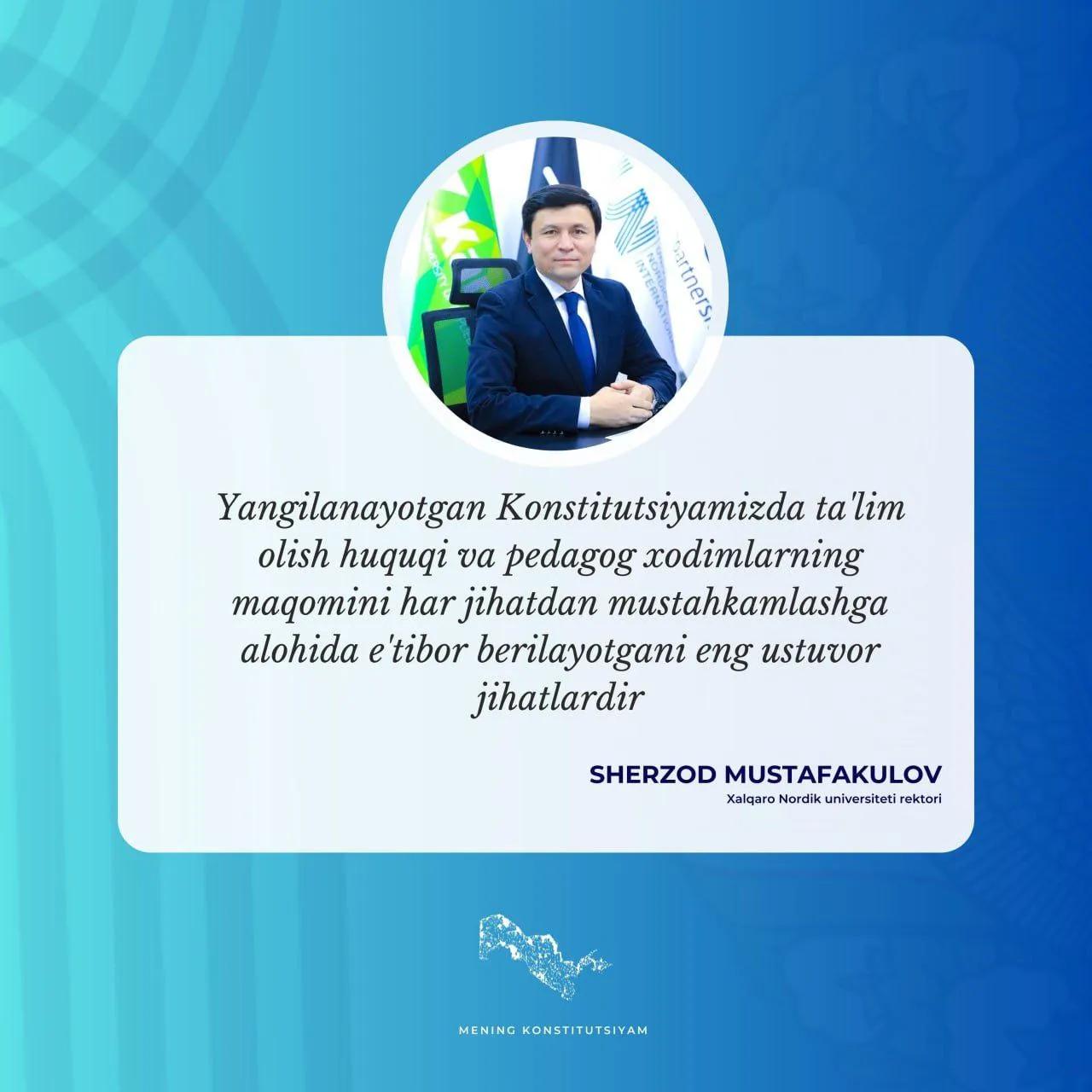 Yangilanayotgan Konstitutsiya: davlat - o‘qituvchilar himoyachisi