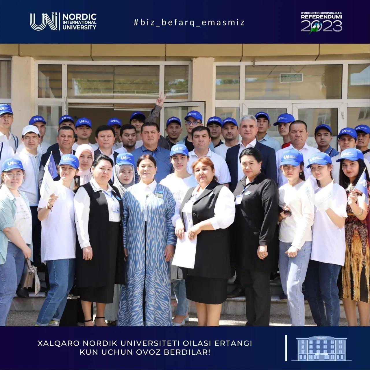 Xalqaro Nordik universiteti jamoasi bir oila bo‘lib ertangi kun uchun ovoz berdilar!