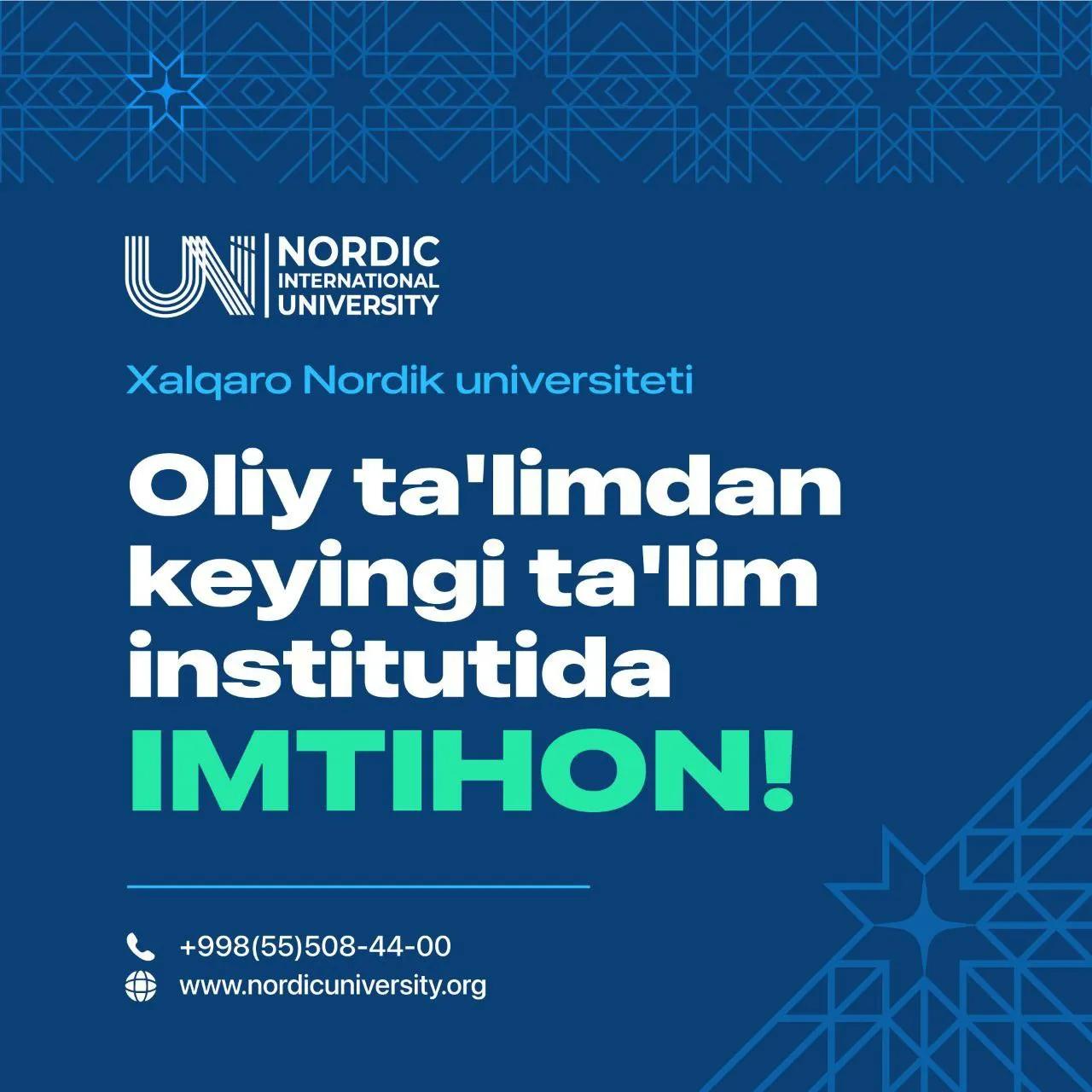 Oliy ta’limdan keyingi ta’lim institutlariga 2026-yil 1-chorak uchun kirish imtihonlari 20-noyabr kuni bo‘lib o‘tadi.